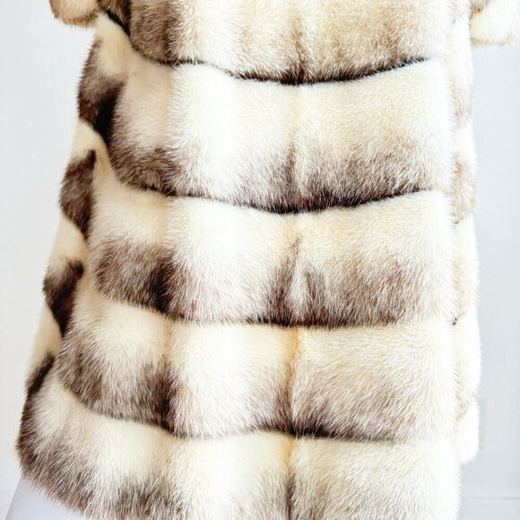 Vintage Eaton's Patchwork Blonde Mink Custom Made A line fur Coat S - Picture 8 of 15